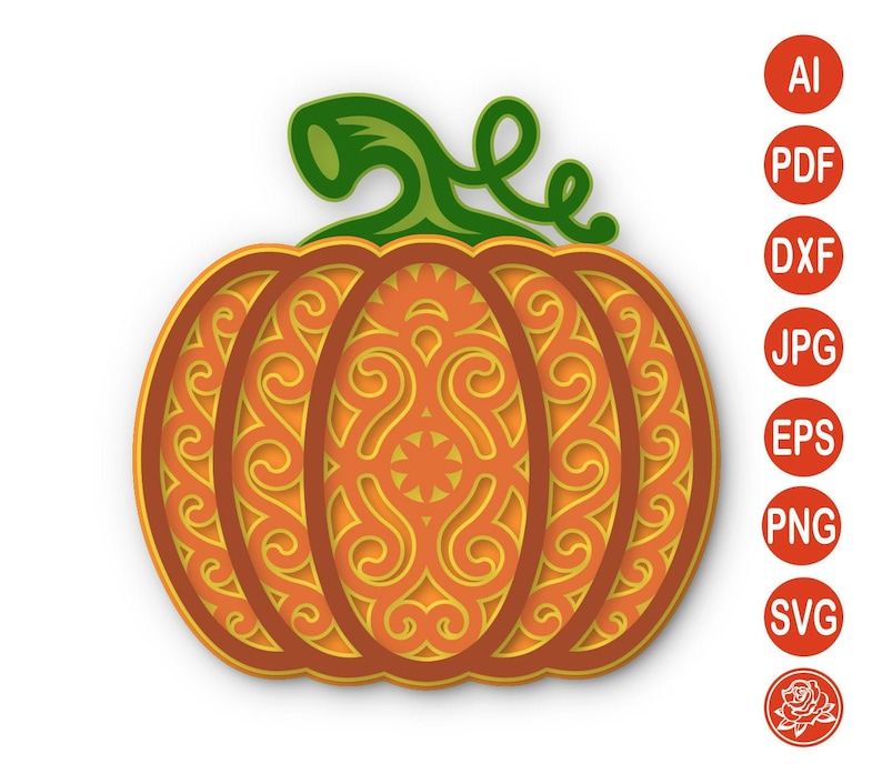 Download 3d Layered Pumpkin SVG Multi Layer Halloween Pumpkin DFX ...