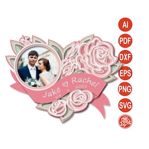 Regalo di nozze per coppia SVG personalizzato per Cricut