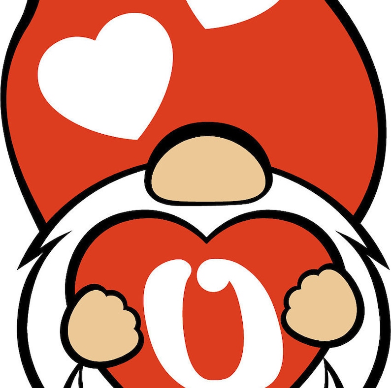 Download Gnome Valentine's Day SVG Love Heart Gnome Holding Heart ...
