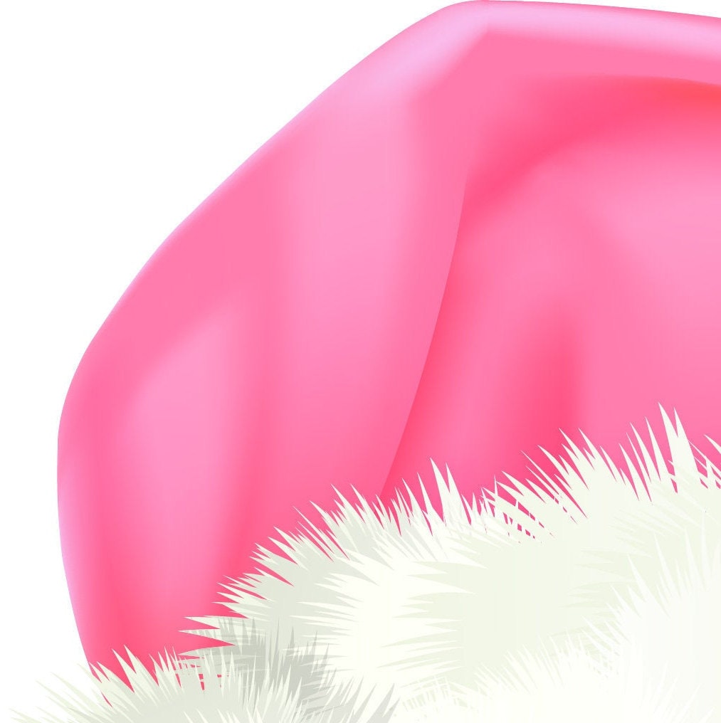 Clip Art De Gorro De Santa Rosa Clipart De Navidad Con Gorra Rosa De