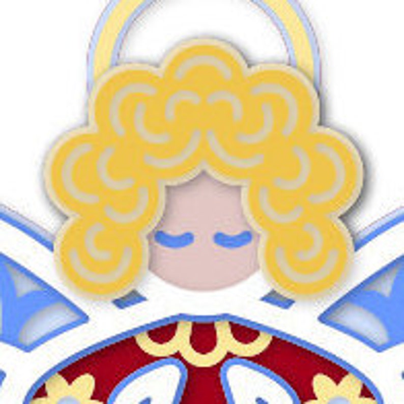 Download 3D en capas mandala ángel SVG ángel de Navidad para ...