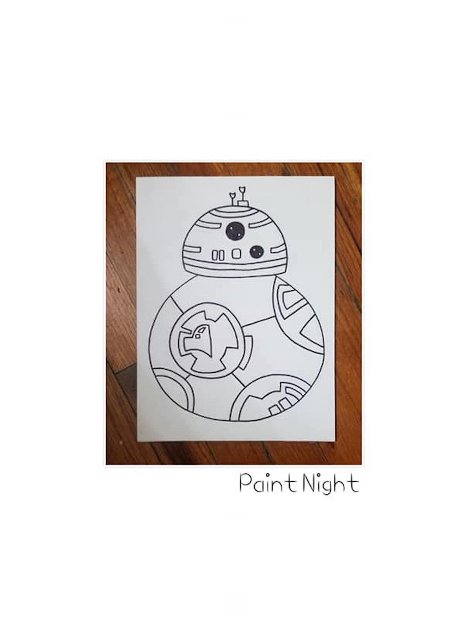 Star Wars Themed Paint Party Pre Drawn Canvas Ready To Paint | Etsy
