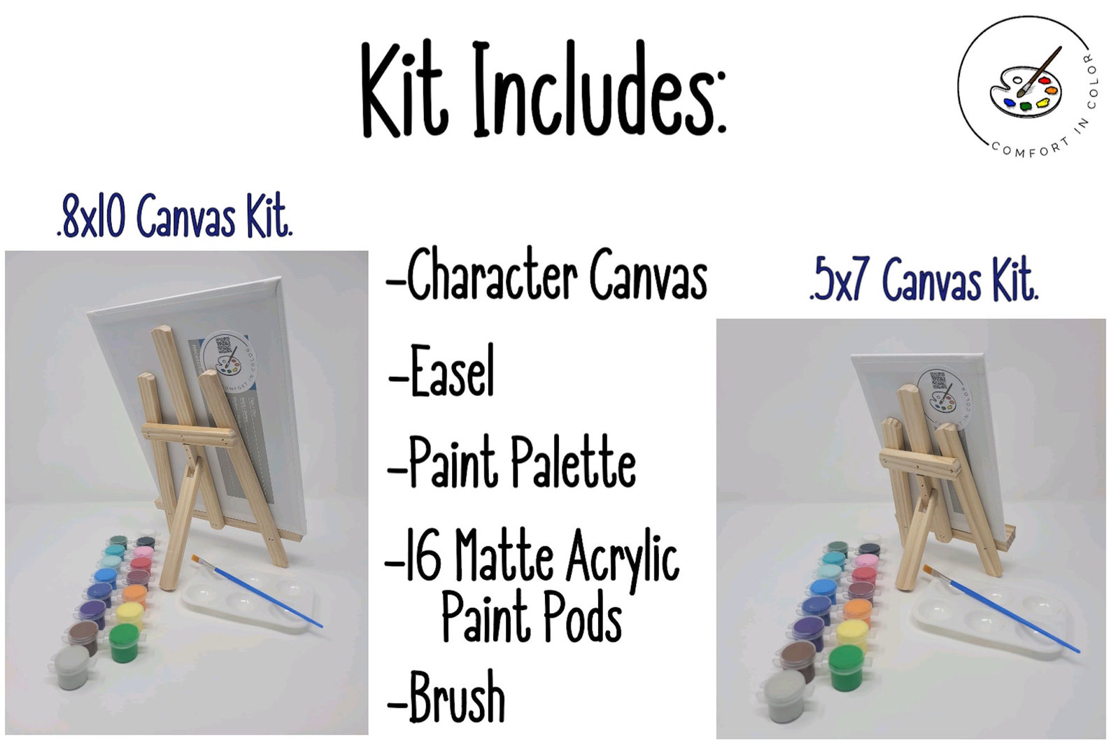 Kids Paint Party Pre Drawn Canvas Ready to Paint DIY Paint Etsy