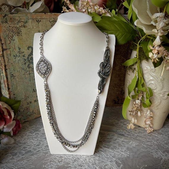 Multi Strand Statement Layered Necklace Handcraft… - image 7