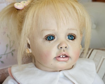 Reborn Toddler Doll Vintage French Style handcrafted, 26"
