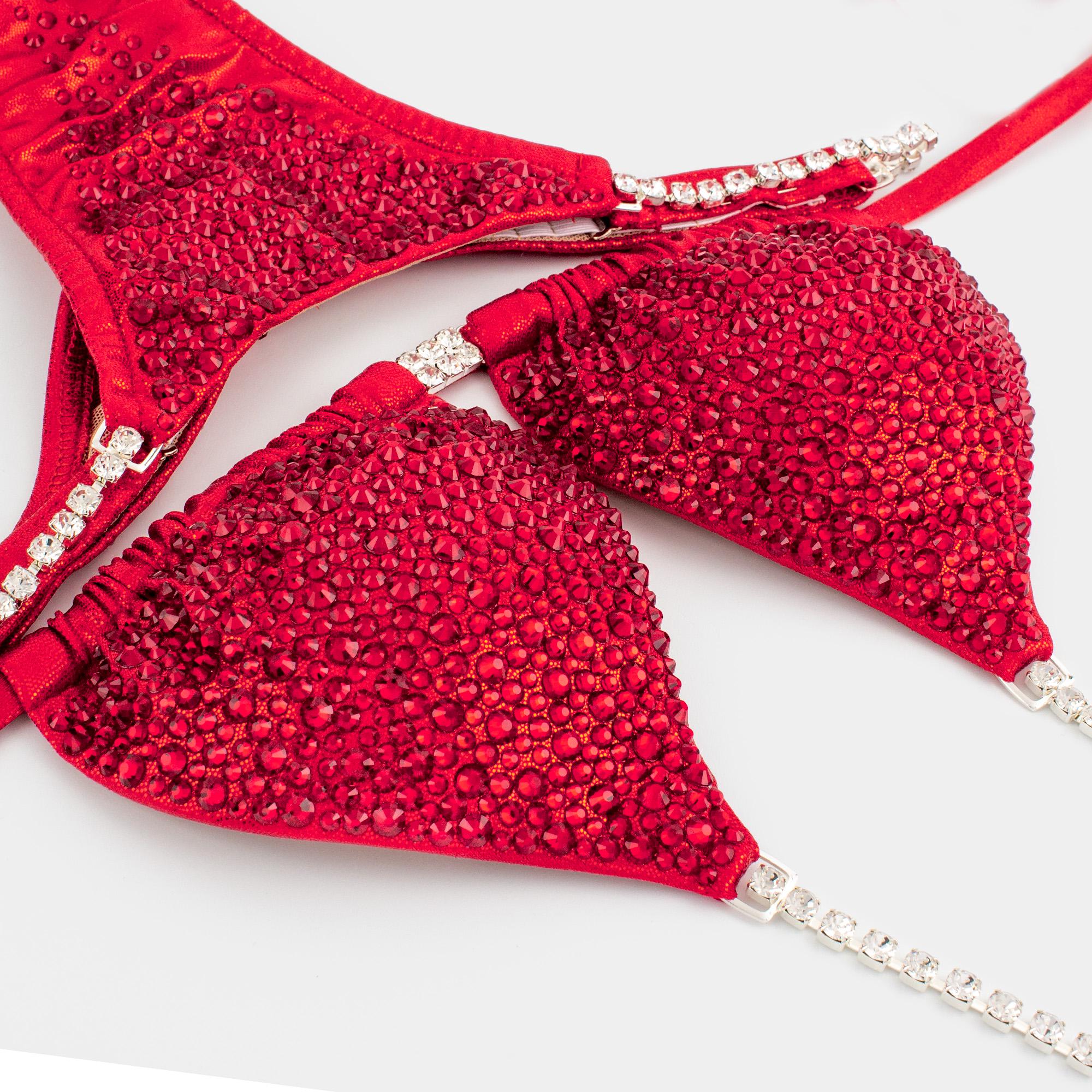 コンテストビキニ レッド ストーン装飾 Red Crystal Bikini - Etsy