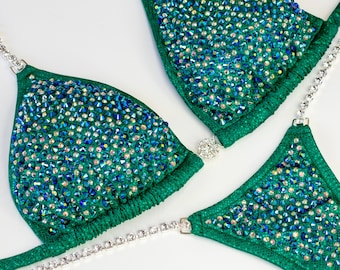 Green Crystal Competition Bikini: Figure, Wellness, Physique