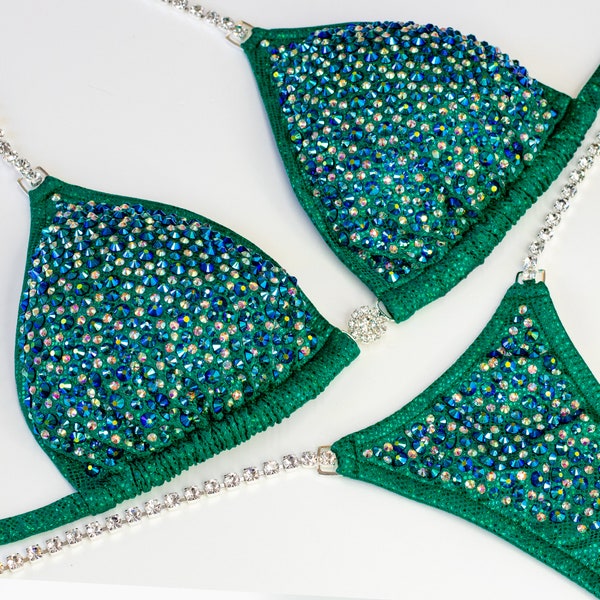 Green Crystal Competition Bikini: Figure, Wellness, Physique