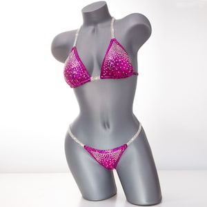 Fuchsia Foil Avatar Competition Bikini | Made to Order | Size & Cut are confirmed after order is placed | 1-Week Delivery Option