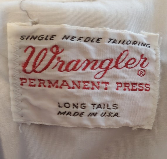 1960s Wranglers Light Grey Mens Western Wear Shor… - image 10