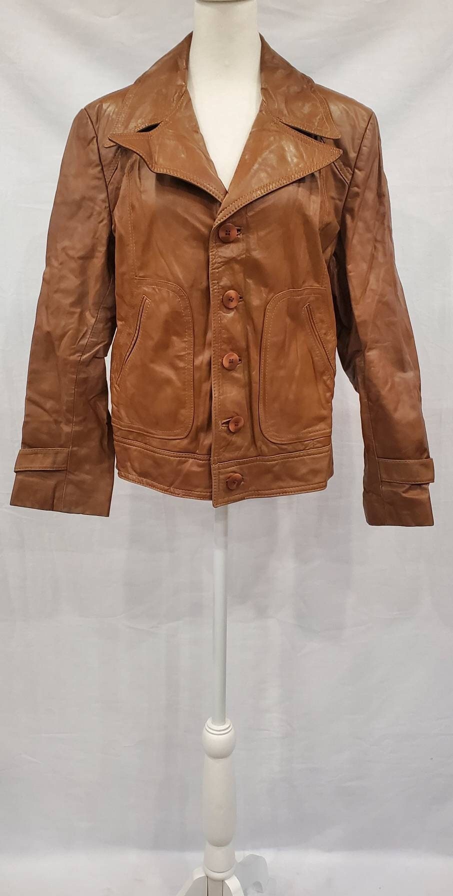 1970s Leather Jacket - Etsy