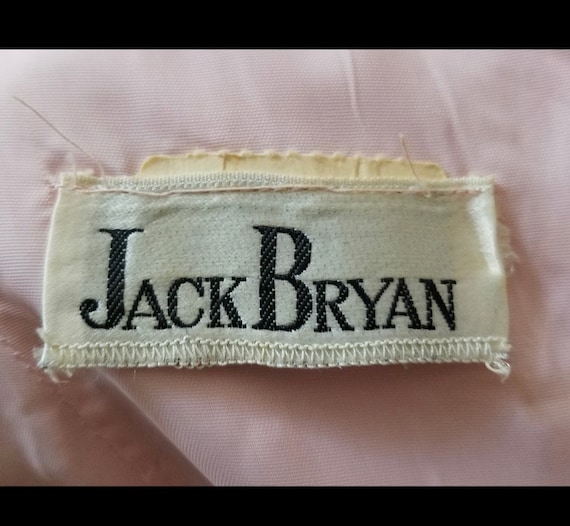 1970s Jack Bryan Pale Pink Chiffon Ruffled Evenin… - image 10