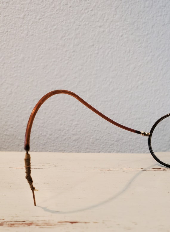 1920s Antique Bronze Metal Bifocal Eyeglasses / S… - image 4