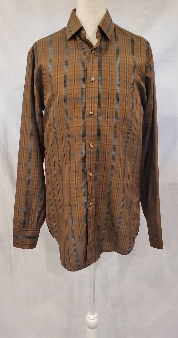 Vintage Private Stock Men's Brown and Gray Long Sl