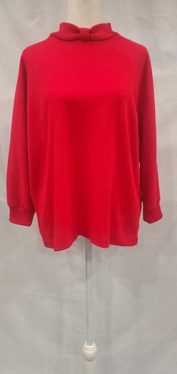 1970s / 1980s Graff Petite Cherry Red 3/4 Sleeved 