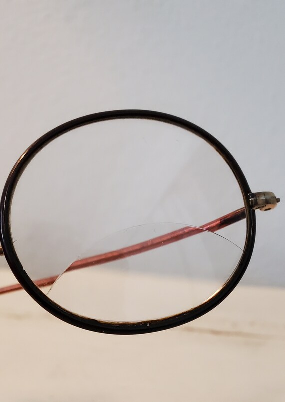 1920s Antique Bronze Metal Bifocal Eyeglasses / S… - image 9