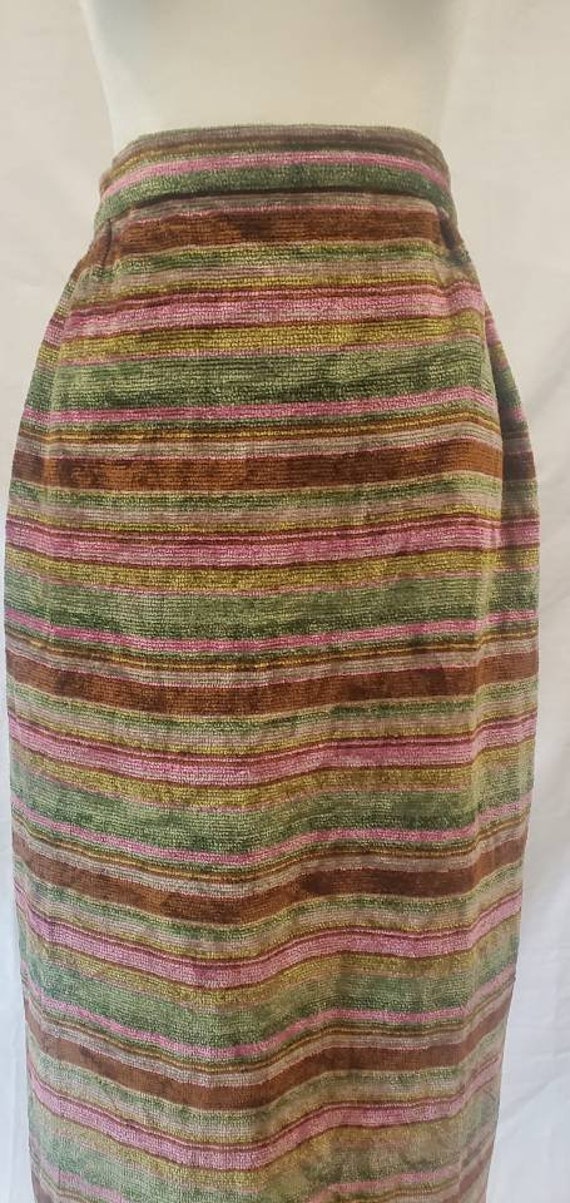 Late 1970s Early 1980s Multi Colored Striped Terr… - image 3
