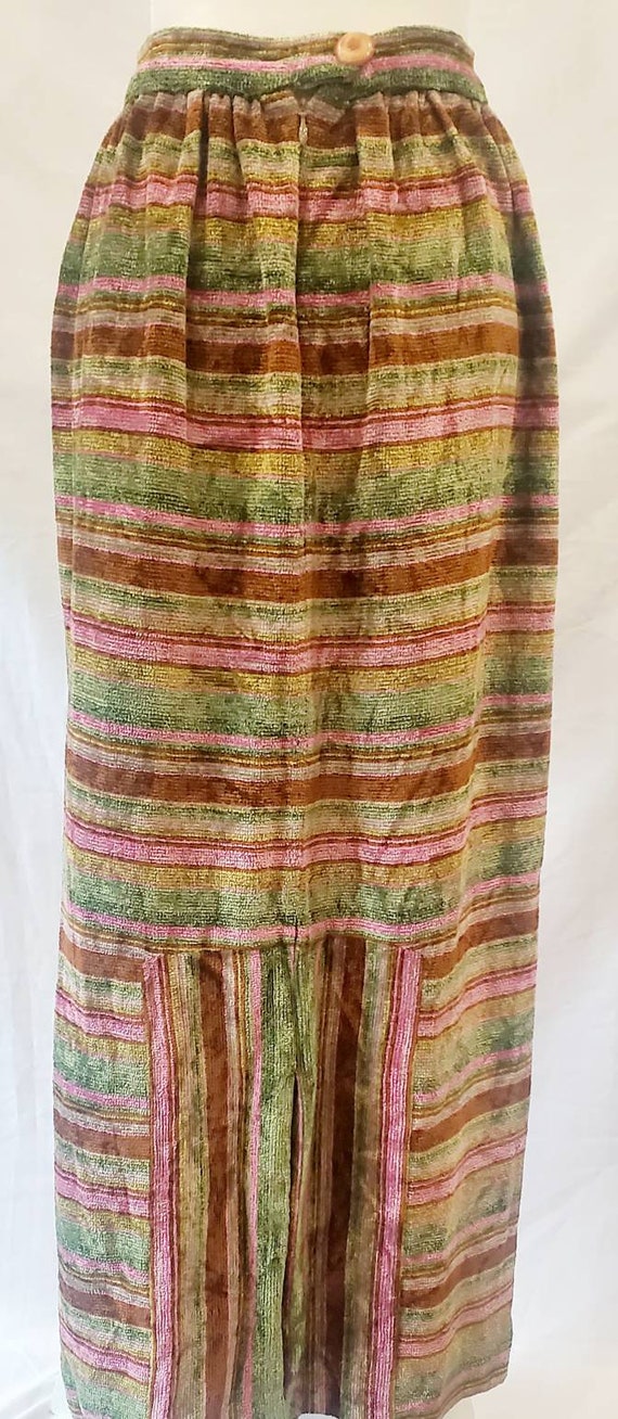 Late 1970s Early 1980s Multi Colored Striped Terr… - image 5