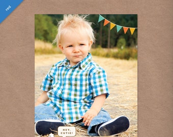 Add-on: Cutie Pie Printable Photo Back (Add to our Cutie Pie Invitation!)