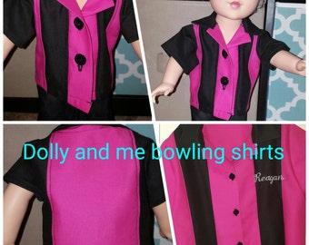 Girls' Embroidered Bowling Birthday Shirt, Retro Party Outfit
