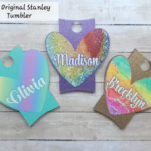 Personalized Tumbler Topper - Tumbler Tag - Tumbler Name Plate - Stanley Tag - Stanley Nameplate - Stanley Tumbler Gift - Stanley Topper