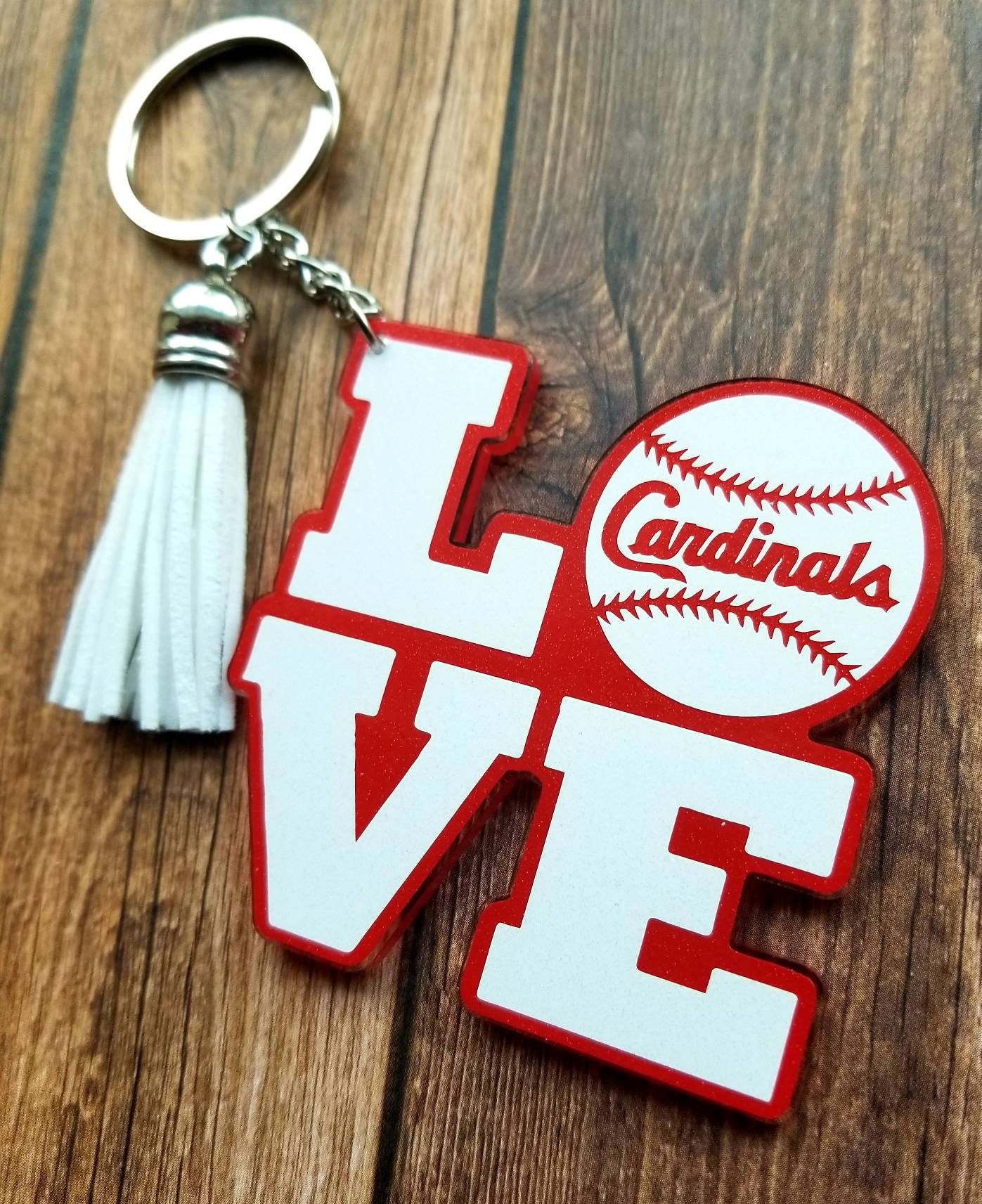 St. Louis Cardinals Carved Metal Key Chain (F  - .com