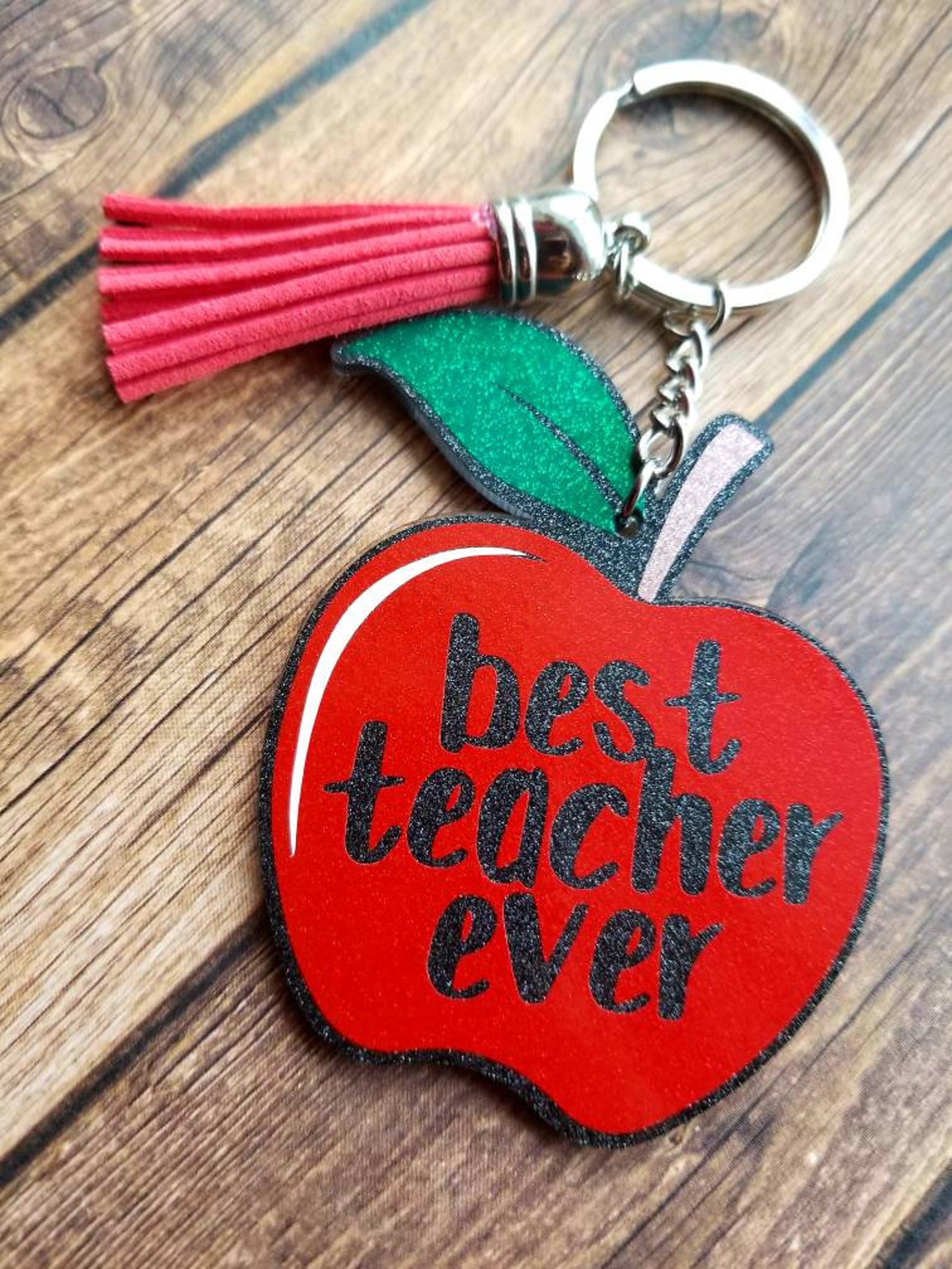 Personalized Teacher Keychain / Apple Keychain / Teacher Gift Etsy