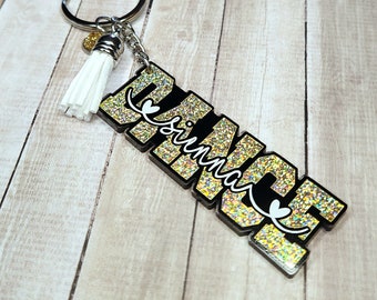 Personalized Dance Keychain • Dancer Keychain • Dance Gift • Dance Bag Tag • Dance Gift