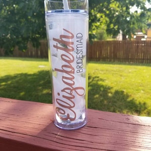 Personalized tumbler / Bridesmaid tumbler/ Wedding tumbler / Custom tumbler / Bachelorette tumbler / Bridal shower / Bridal party tumbler