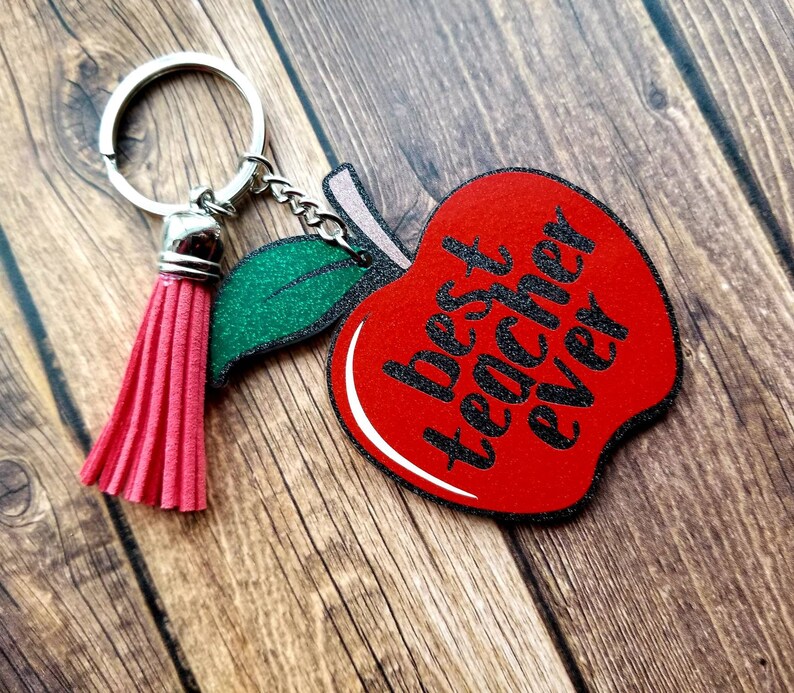 Personalized Teacher Keychain / Apple Keychain / Teacher Gift Etsy