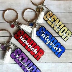 Personalized Senior Keychain • Senior Keychain • Senior Gift • Senior Bag Tag • Class of 2025 • Class of 2026