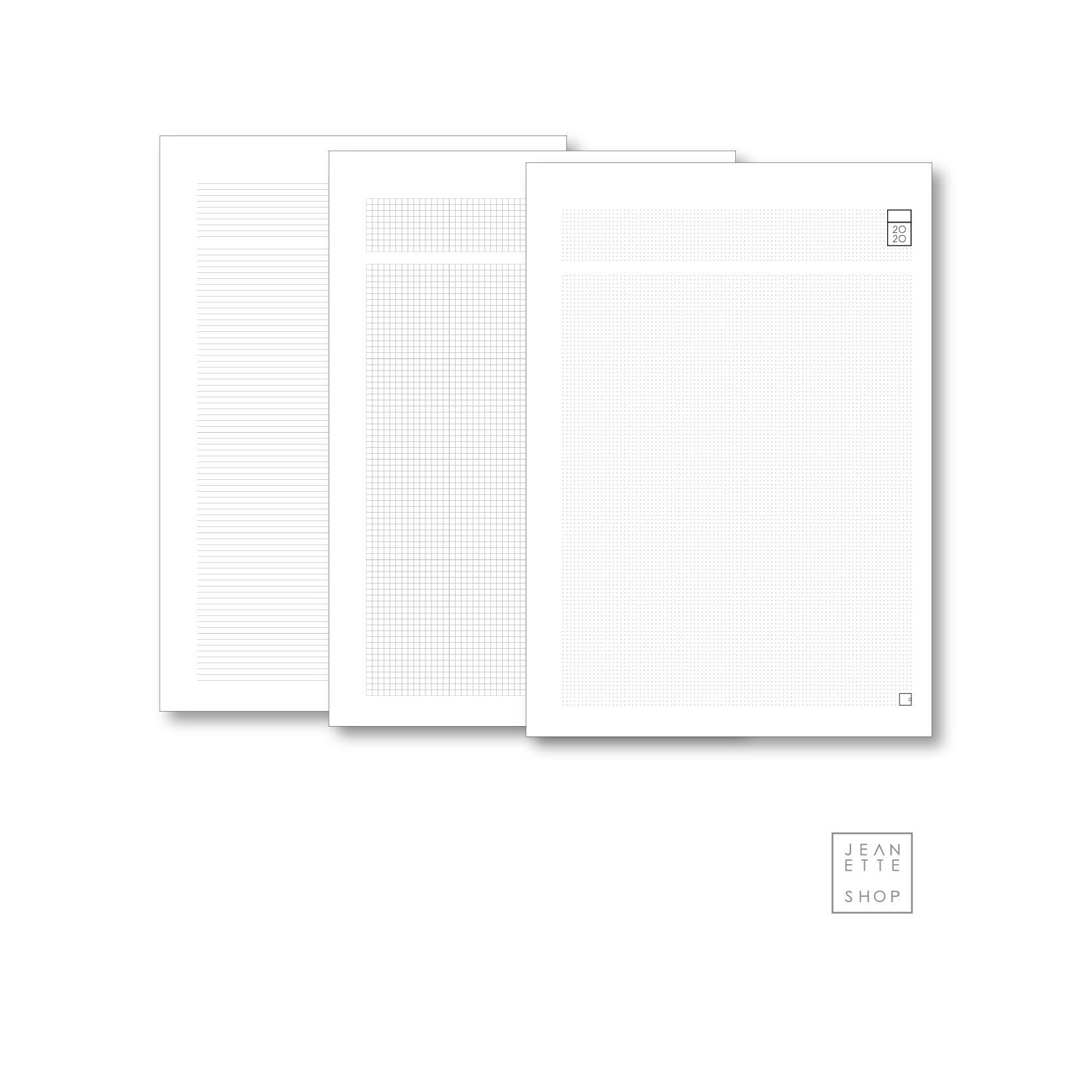 Blank Dotted Grid Lined Paper A4 Printable Minimalist - Etsy