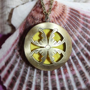 Antique Bronze Diffuser Locket Necklace