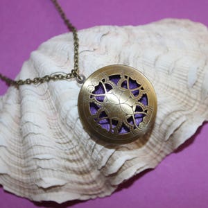 Antique Bronze Diffuser Locket Necklace