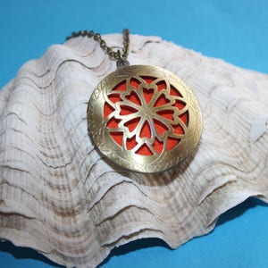 Antique Bronze Diffuser Locket Necklace
