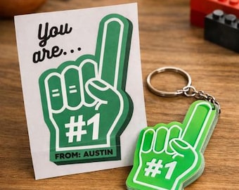 Foam Finger Valentine Card | Sports Classroom Printable (Canva Digital Download)