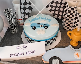 Racecar Birthday Party Tent Cards