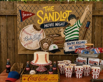 The Sandlot Party Banner | 4x3 Ft Baseball Birthday Banner | Custom Sandlot Party Backdrop | Baseball Party Decor