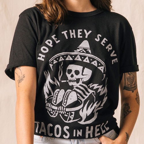 I Do It For The Tacos Funny Men's T-Shirts Graphic Tee Sayings Shirts  Black Tee Gifts For Him