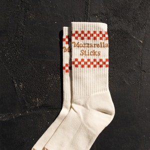 Mozzarella Sticks Fried Italian Cheese Checkerboard Socks, Funny Socks, Cool Socks, Mens Socks, Socks Women, Fun Socks, Crazy Socks, Unisex