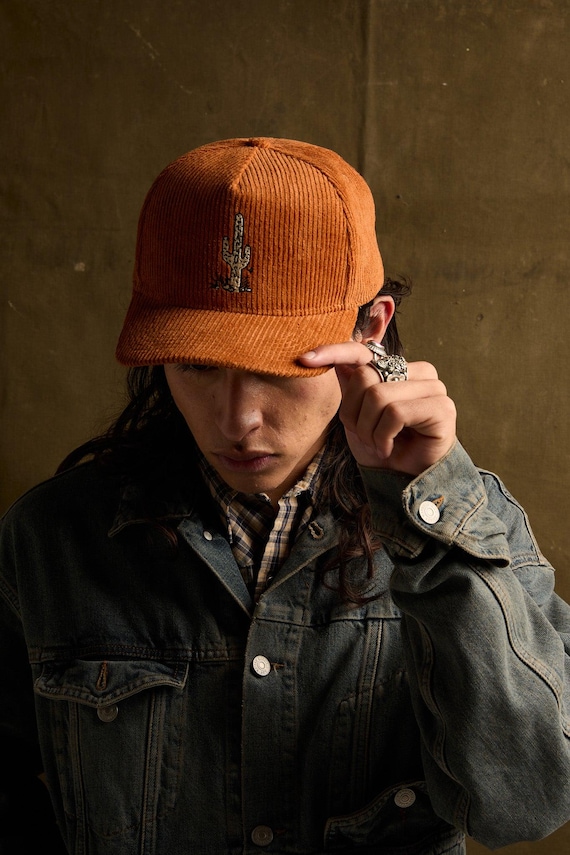 Cactus Tacos Embroidered Structured Hat, Unisex Western Desert Corduroy Hat, Taco Gift