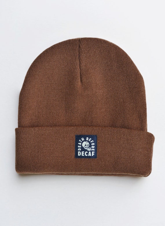 mens brown beanie hat