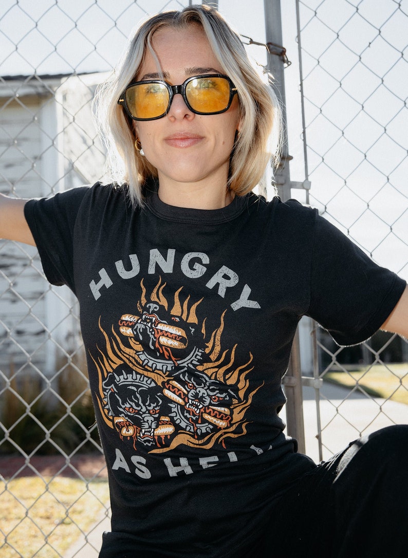 Hungry as Hell Tee | Hot Dog T-shirt | Dogs Tshirt | Foodie Gift