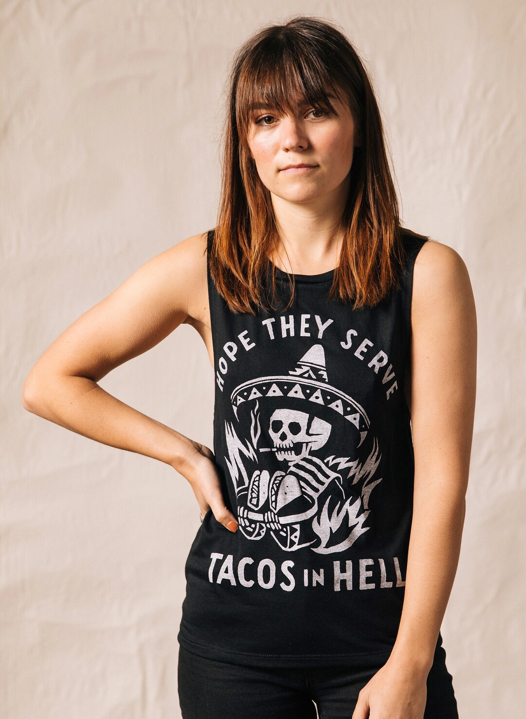 Pyknic Men's No Problemo Tacos Avocado and Cactus Food Shirt