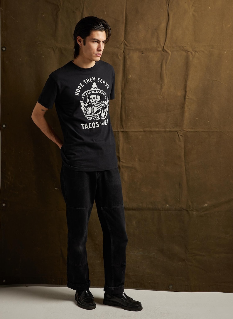 J'espère qu'ils serviront des tacos en enfer | Chemise taco drôle | -shirt tacos | Cadeaux pour lui | Cinco de Mayo | Hipster | Cuisine mexicaine image 5