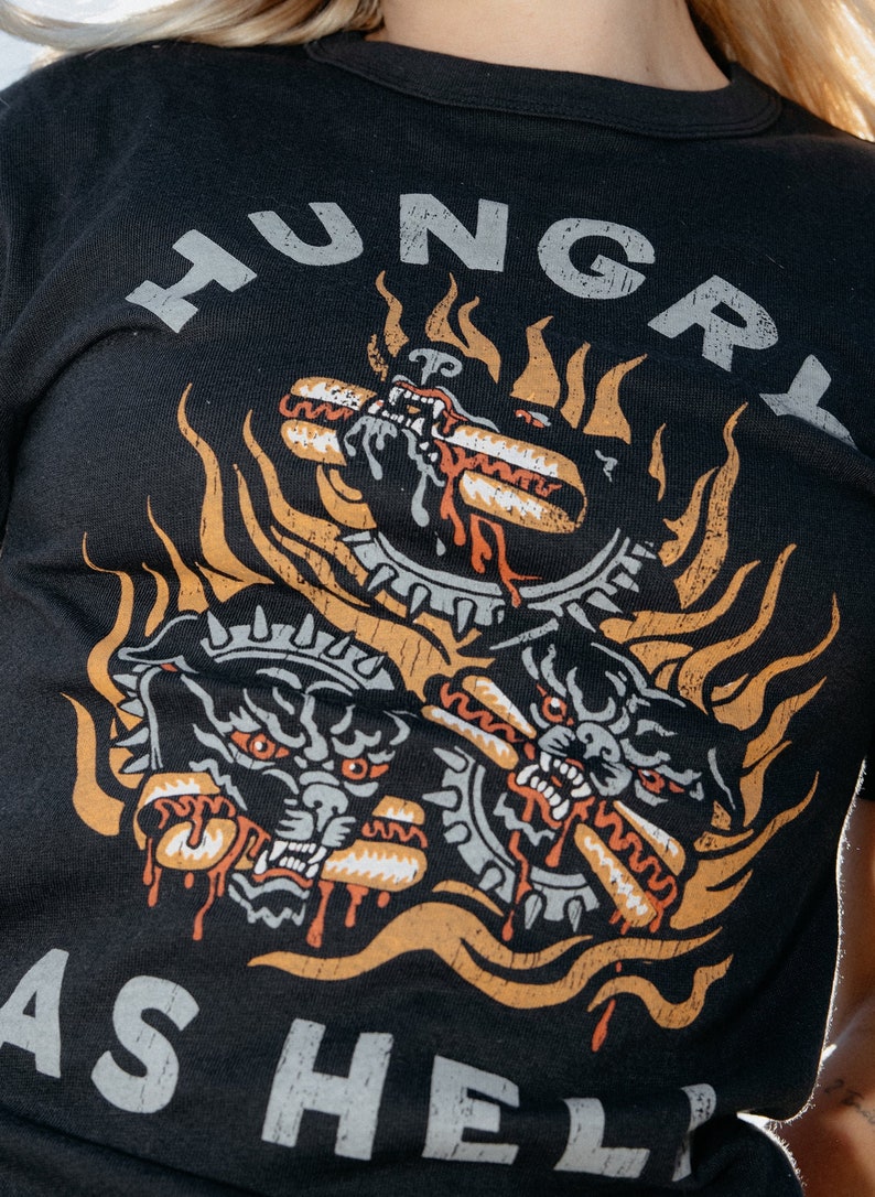 Hungry as Hell Tee | Hot Dog T-shirt | Dogs Tshirt | Foodie Gift