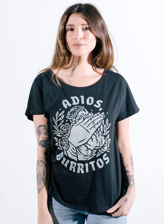 Adios Burritos Womens Graphic Tshirt Burrito Shirt Chipotle | Etsy