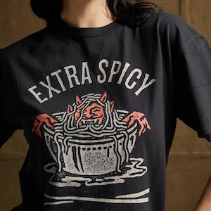 Extra Spicy Personality Hot Noodles Foodie Tshirt | Food Pun Shirt | Ramen | Asian Food | Shirts with Sayings | ATX | DTLA | Devil Tattoo