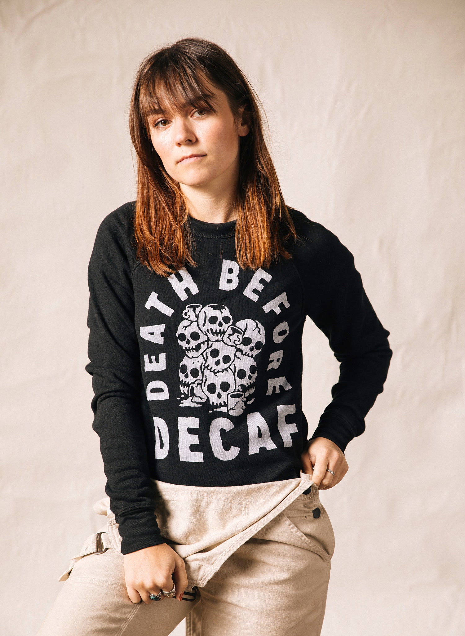 Death before decaf sweatshirt hotsell