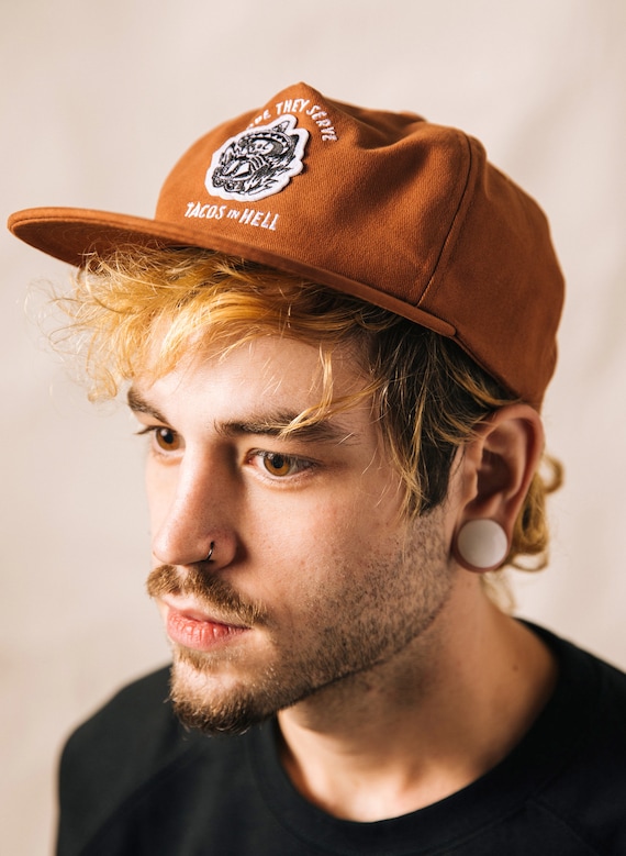 Hope They Serve Tacos in Hell Hat Strapback Hat Mens Hat Womens